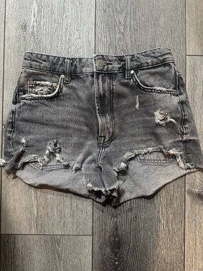 ZARA Washed Charcoal Denim Jeans